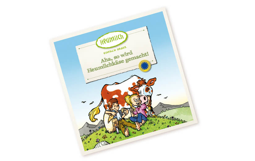 Kinderbuch „Aha, so wird Heumilchkäse gemacht!“