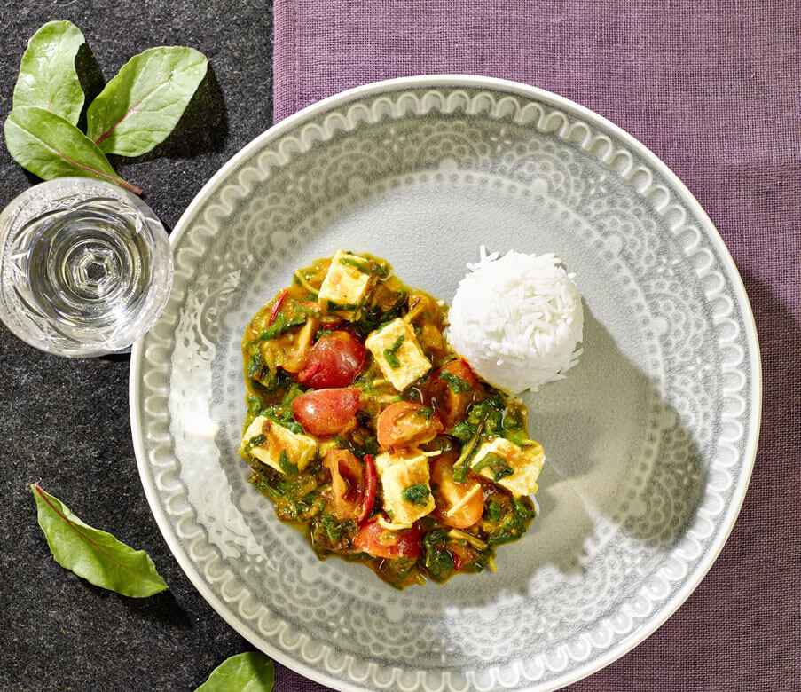 Mangoldcurry mit Heumilch-Paneer