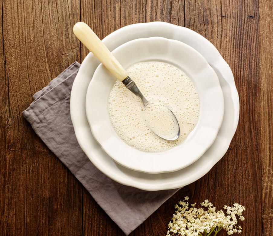 Heumilch-Käsesuppe