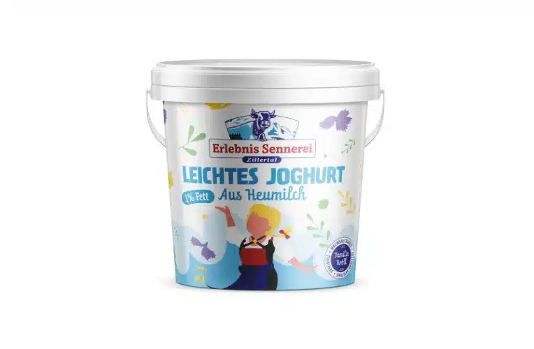 Leichtes Joghurt aus Heumilch